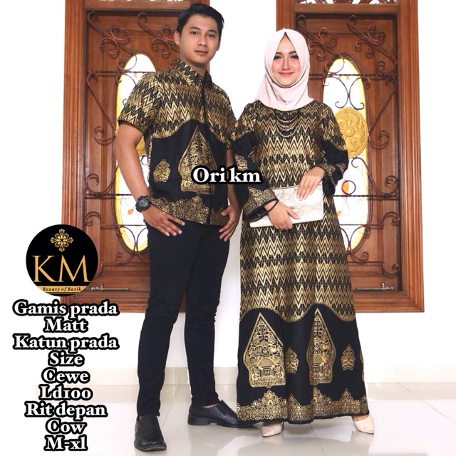Couple Gamis batik Prada pendek