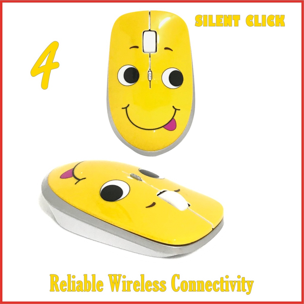 Mouse Wireless Motif Emoticon