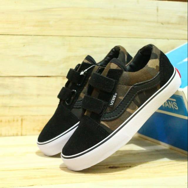 Sepatu Anak Vans Old Skool Army Camo For Kids Sepatu Anak Cowo Cewe
