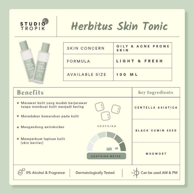 Studio Tropik Herbitus Skin Tonic - Studio Tropik Probiome Skin Tonic