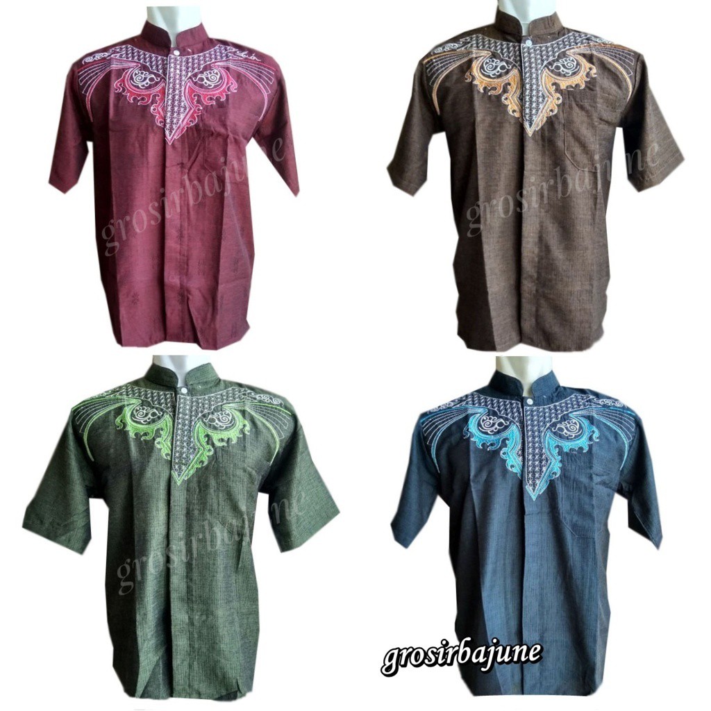 Baju Koko Baju Muslim Pria Lengan Pendek