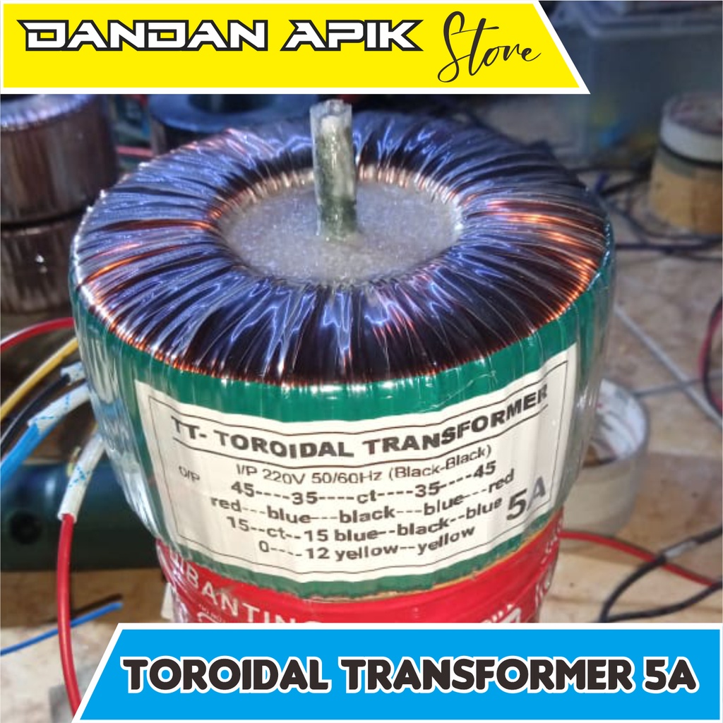 TOROIDAL TRANNSFORMER 5A (TRAFO DONAT) MENGGUNAKAN TEMBAGA MURNI