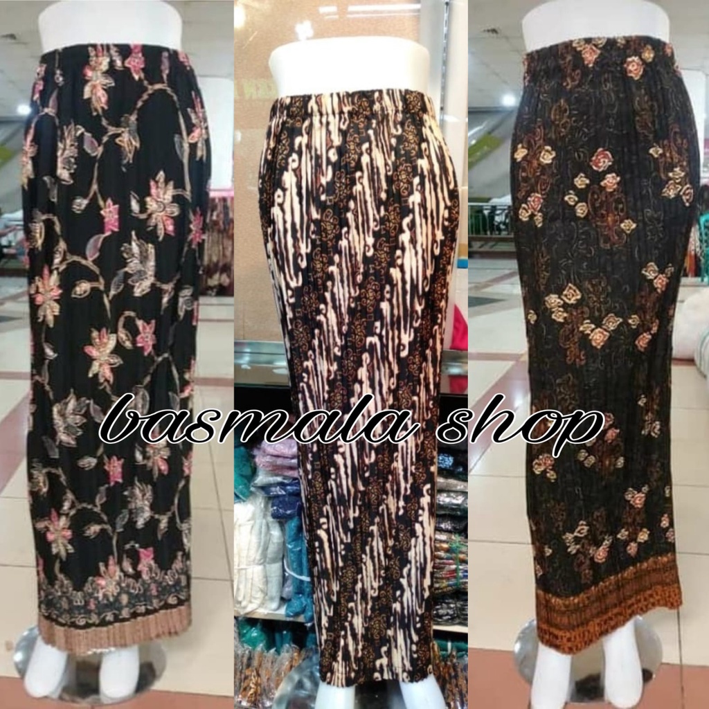 ROK PLISKET BATIK / ROK PLISKET / BAWAHAN KEBAYA / ROK KEBAYA / ROK WISUDA / PISANG MERAH BSW