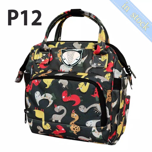 3 IN 1 DIAPER BAG P12 DINO ABU LITTLE MUNYA / 3 IN 1 DIAPER BAG LITTLE MUNYA