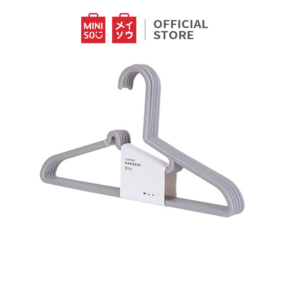  Miniso  Official Plastic Clothes Hanger  5 Pack Gantungan 