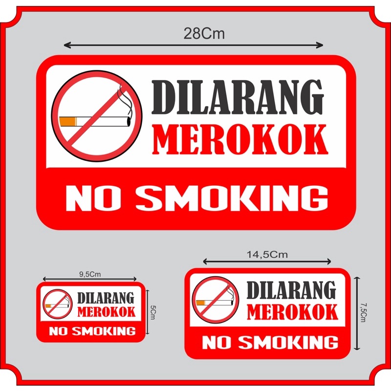 STIKER LARANGAN MEROKOK / NO SMOKING AREA