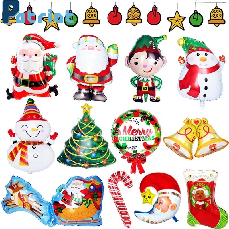 1Pc Christmas Claus Snowman Aluminum Film Balloon For Xmas House Party Decor