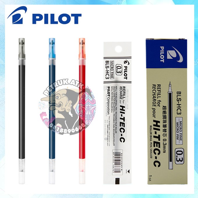 

[PCS] TINTA REFILL ISI ULANG PULPEN GEL PILOT HI-TECH 0.3 MM / 0.4 MM HITAM / BIRU*