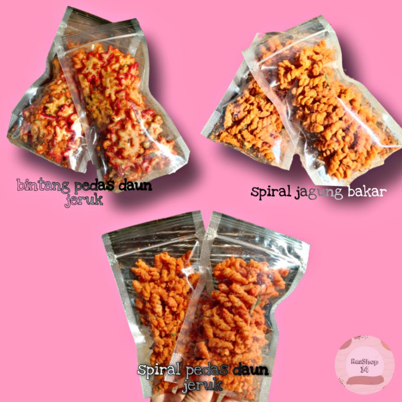 

kerupuk bintang/kerupuk seblak/spiral/cemilan pedas