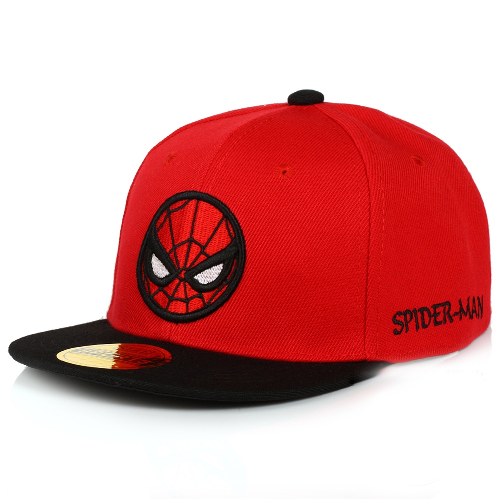 【COD Tangding】Topi Baseball Motif Kartun Spiderman Gaya Hip hop Untuk Anak Laki-Laki / Perempuan