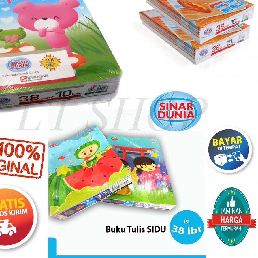 

Hot - 1 PACK ISI 10 BUKU TULIS BERGARIS SIDU 38 LEMBAR MURAH