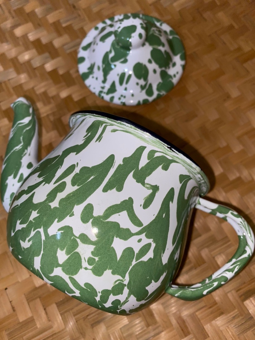 Timbangan Teko Ceret Poci Mungil Jadul Blirik Hijau Vintage 12 Cm (jokowi Series) Volume 0.7 Liter