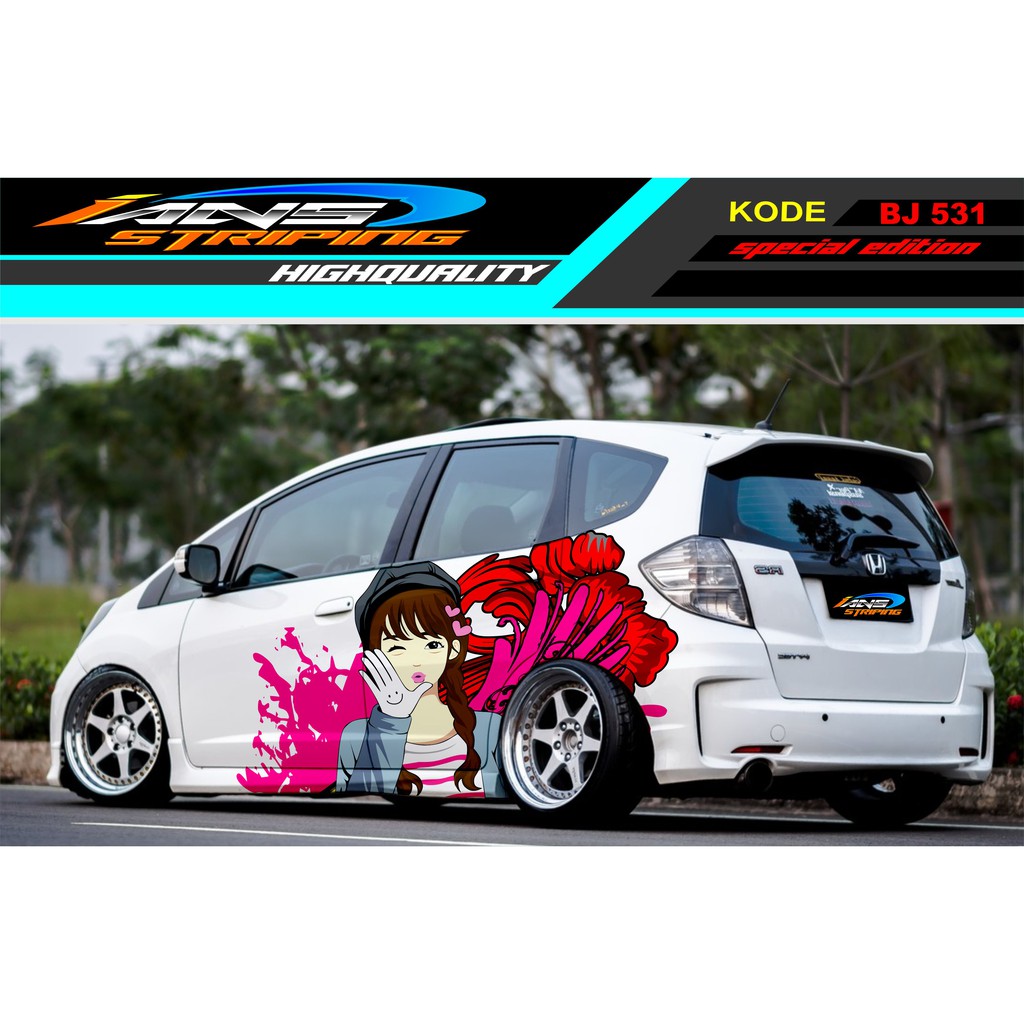 DECAL STICKER MOBIL JAZZ BRIO YARIS SWIFT AGYA / STIKER MOBIL ANIME CEWEK / STIKER MOBIL TERBARU