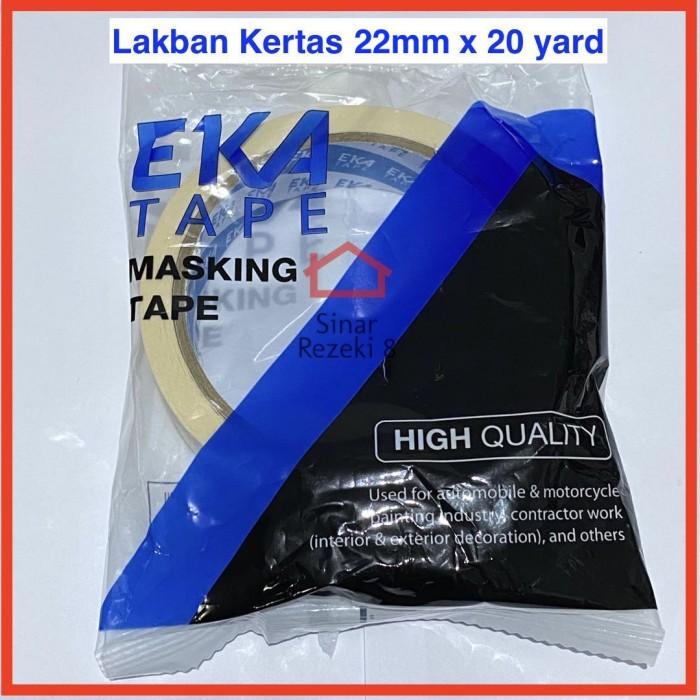 

Lakban Kertas / Masking Tape Plakban Solasi Selotip 22 mm x 10 yard Kualitas Terjamin