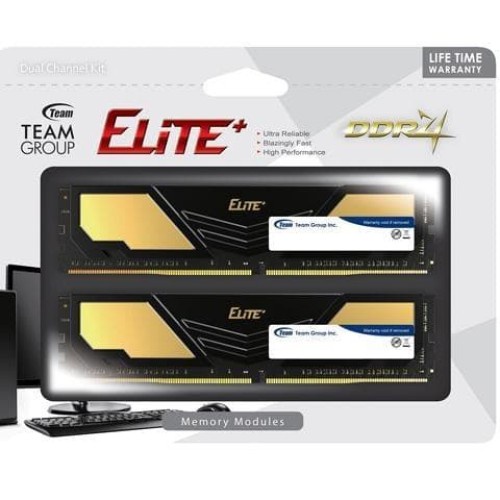 Team Elite Plus Black DDR4 PC25600 3200Mhz Dual Channel 16GB (2x8GB) SIP