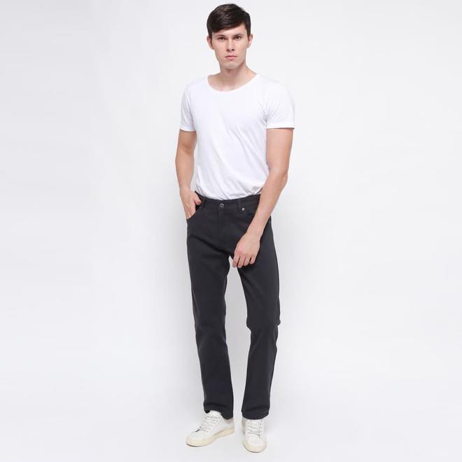 Edwin Celana Jeans Milan-018 Regular Fit Pria Panjang Dark Grey - Abu -Abu Tua, 29