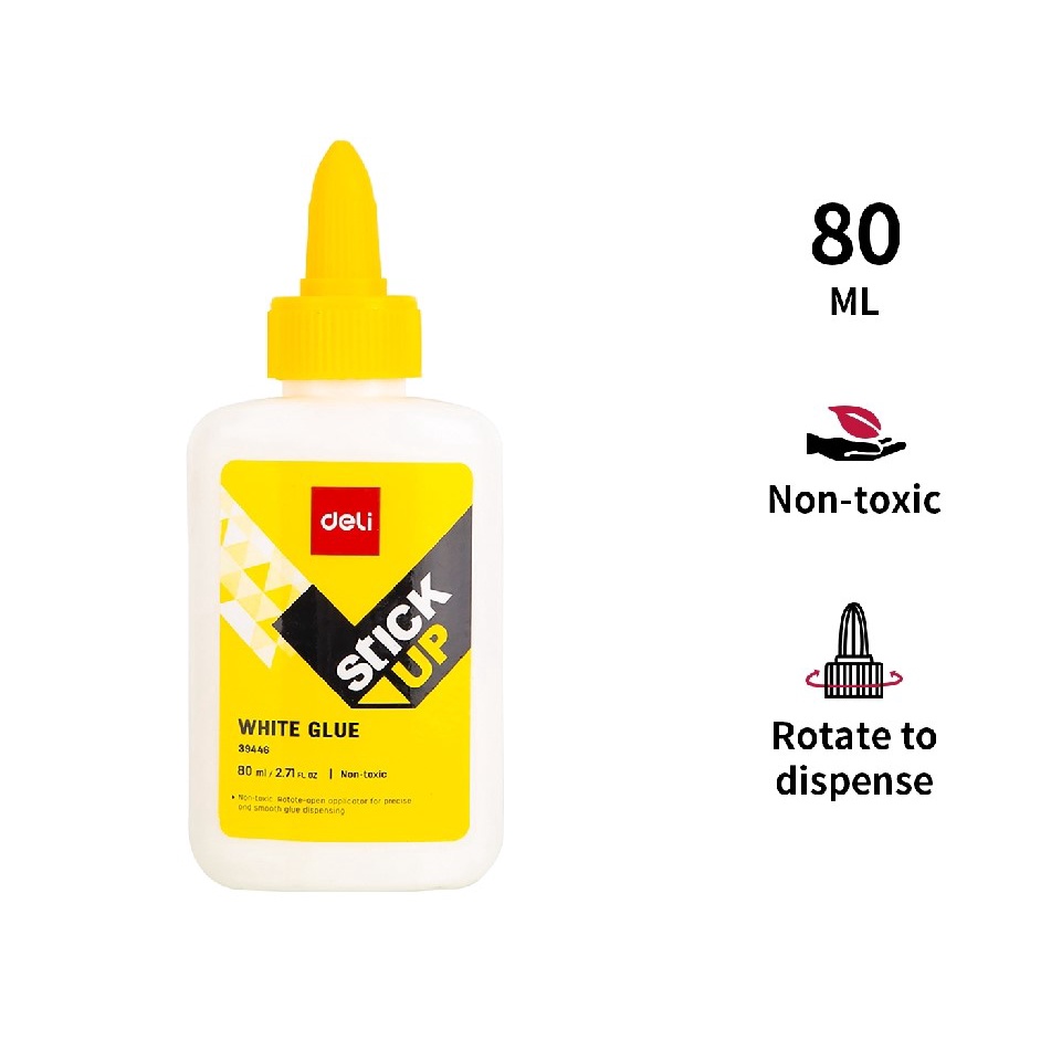 

LEM KAYU PUTIH PVAC CAIR 80 ML DELI 39446 WHITE GLUE SERBAGUNA