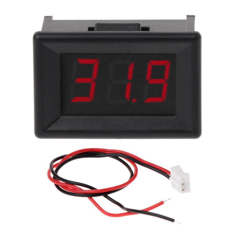 Voltmeter volt meter Digital 2 Kabel 0.36 DC 4.5V to 30V Merah Red