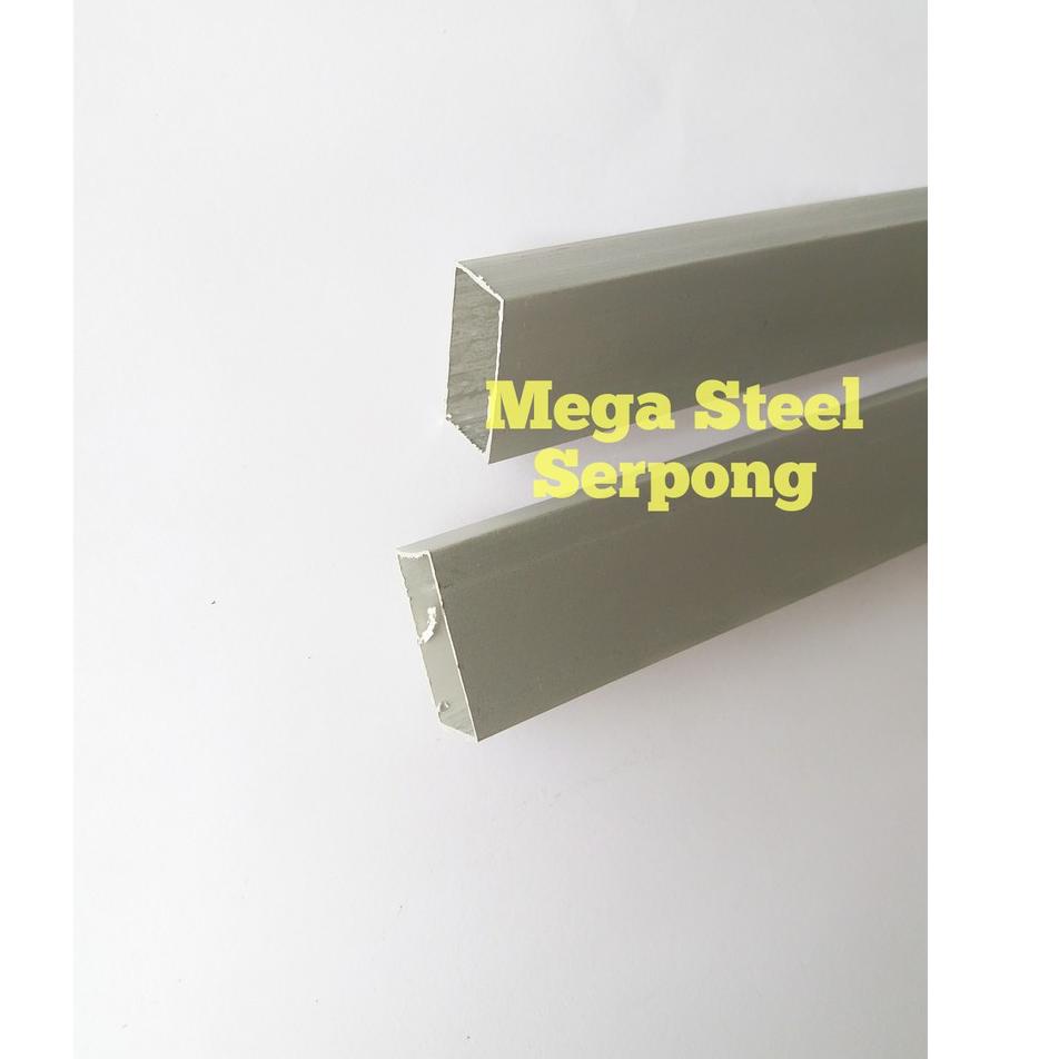 Pasti Sampai Hollow Alumunium Silver Uk 10 Mm X 20 Mm Tebal 0.5 Mm