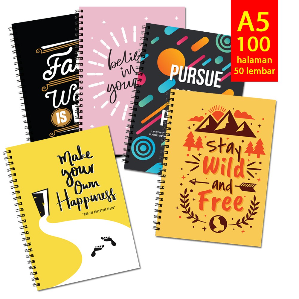 

Buku Tulis Notebook A5 Spiral Kawat