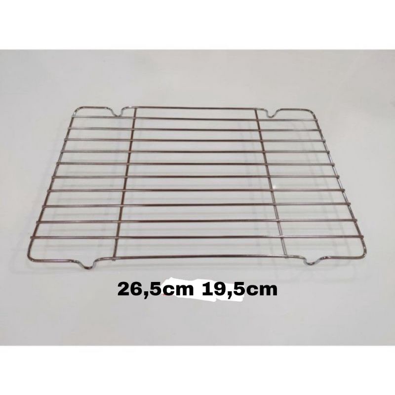 cooling rack persegi stainless / tatakan anti panas / rak pendingin kue ukuran 26,5cm x 19,5cm