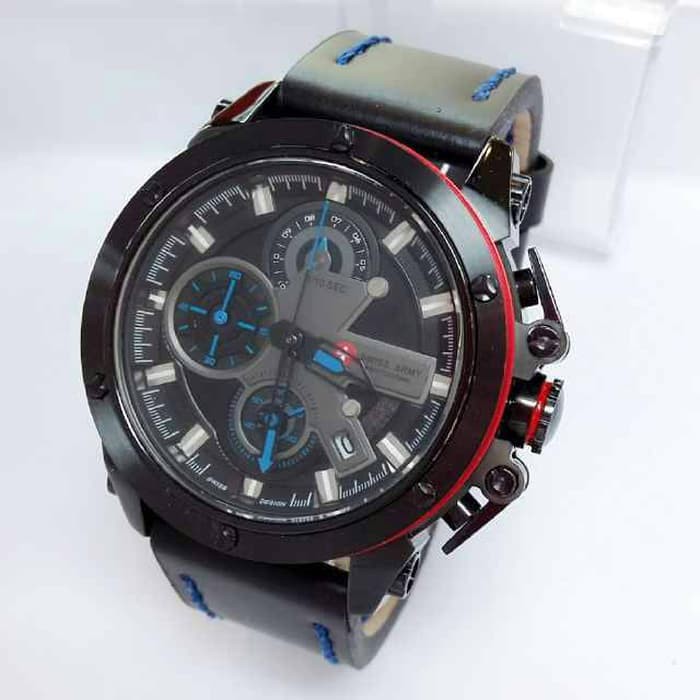 Jam Tangan Pria Original Swiss Army Tali Kulit