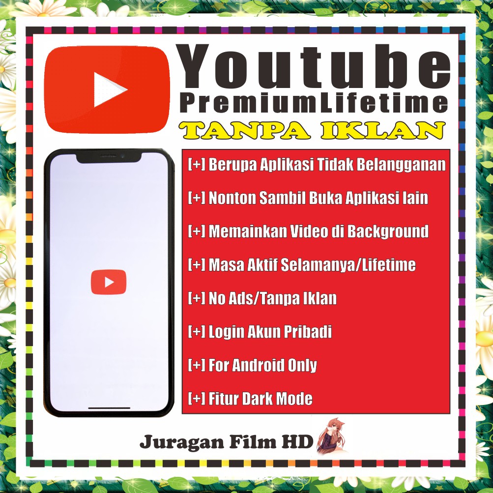Youtube Premium Tanpa Iklan Lifetime Seumur Hidup Tanpa Berlangganan Bergaransi Shopee Indonesia