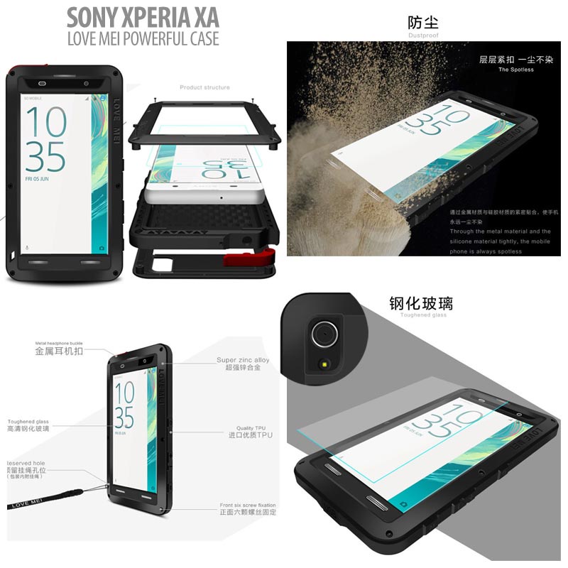 Sony Xperia XA Dual / XA - Love Mei Powerful Case TOUGH METAL ARMOR