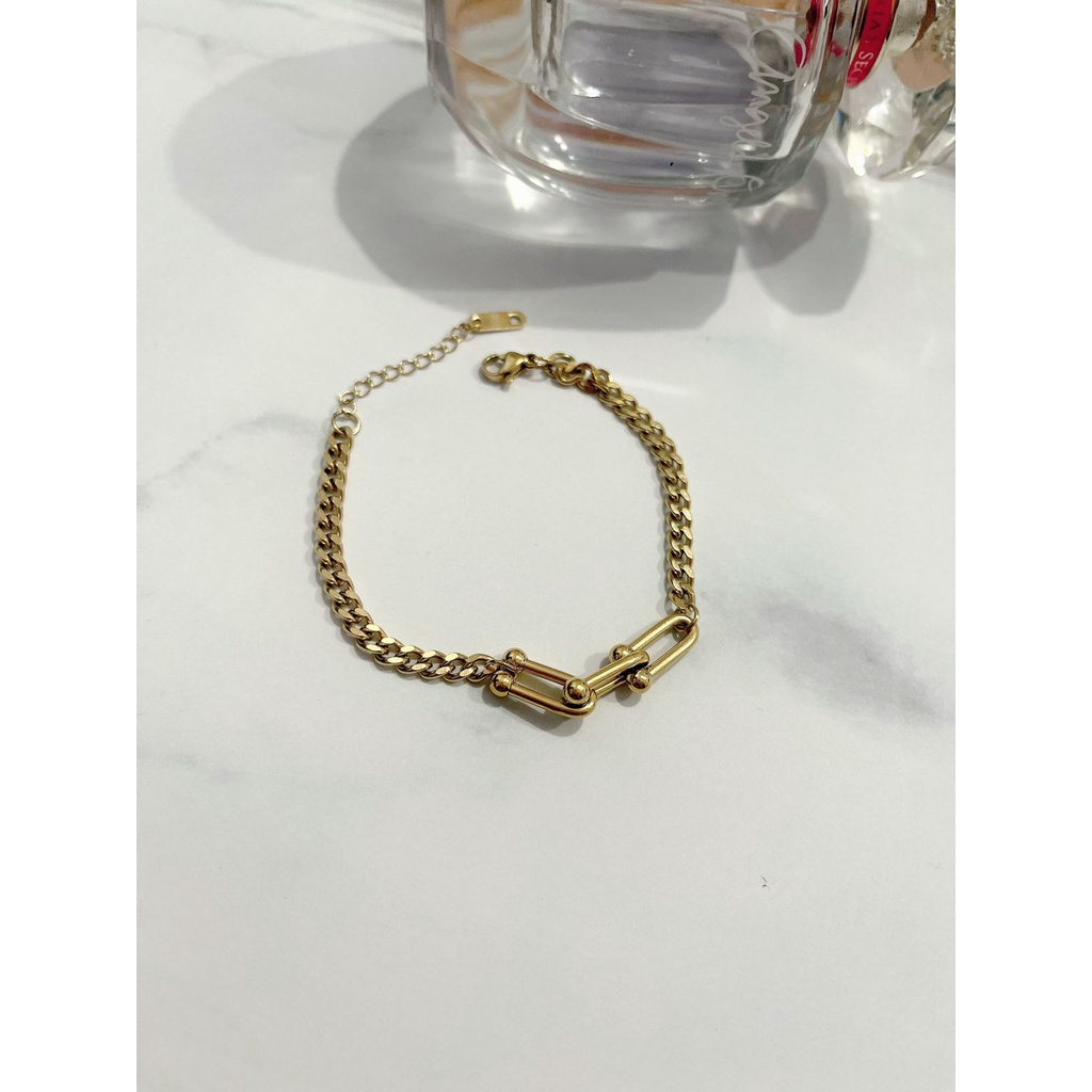 COD! gelang tangan titanium tifani sisik naga anti karat / gelang sisik naga import