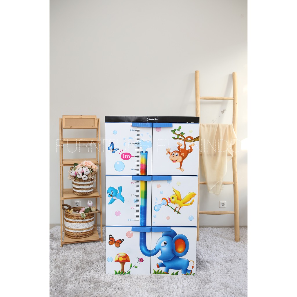 LEMARI PLASTIK BUBBLE STAR 3 SUSUN