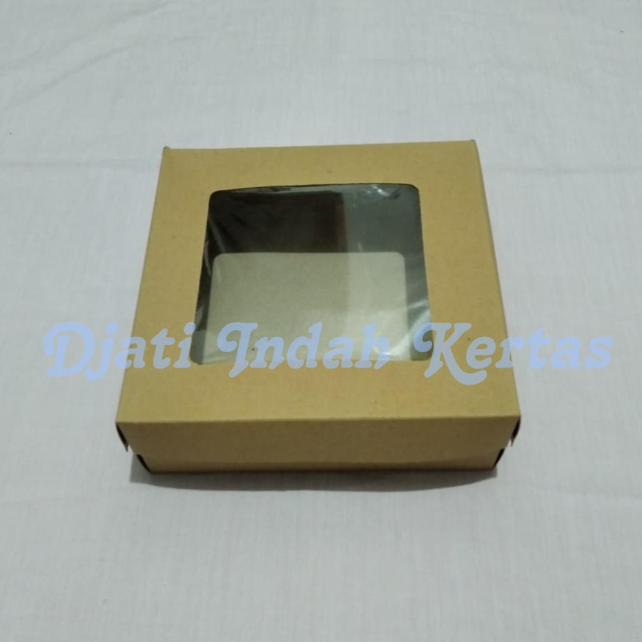 Dus Donat ( KACA ) Besar Uk. 27x18.5x5.5 Kardus Donat Coklat isi 100pcs