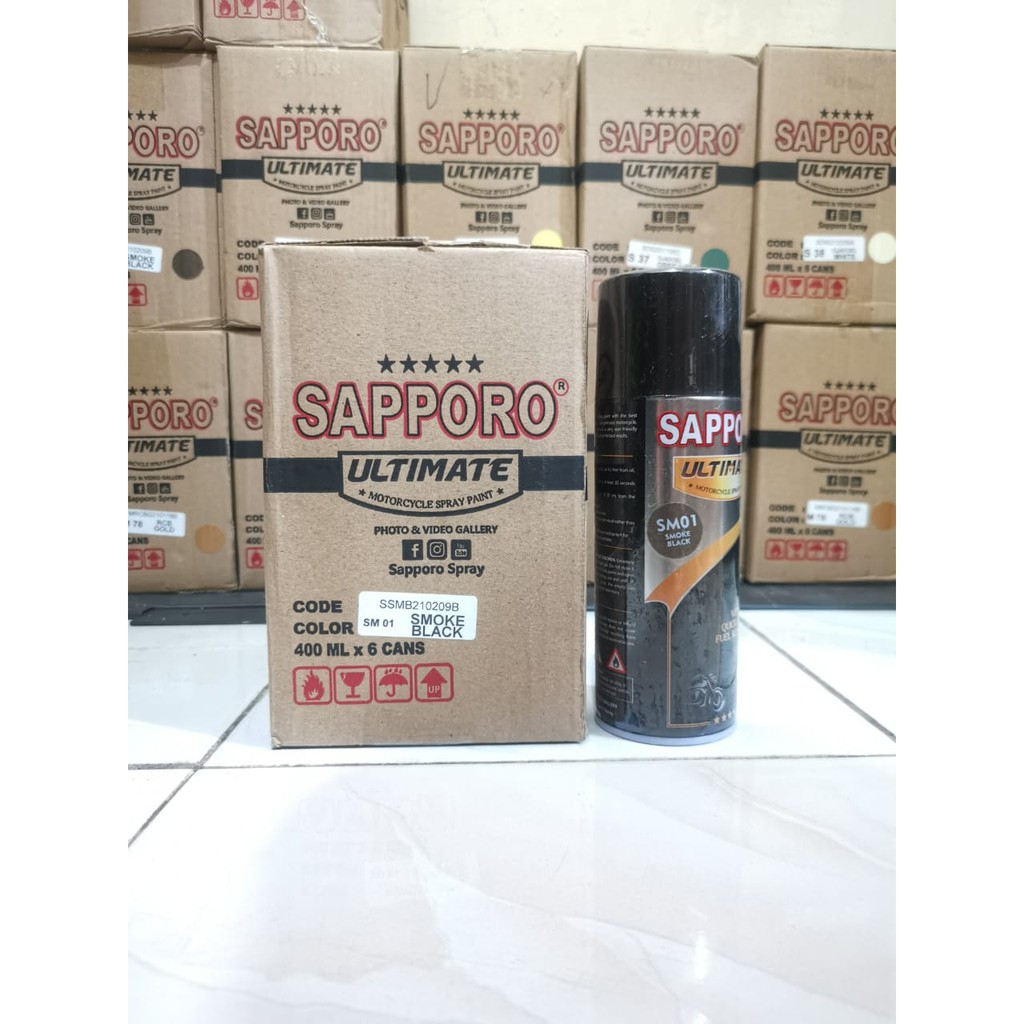 Cat Semprot Sapporo Ultimate SM01 Smoke Black