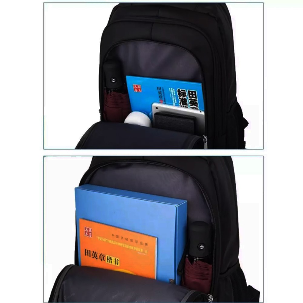 6.6 Shopee Belanja Gratis!! Tas Ransel USB Import Asli POLO PL183 Tas Pria Wanita Backpack Laptop Free Kabel USB - Biru