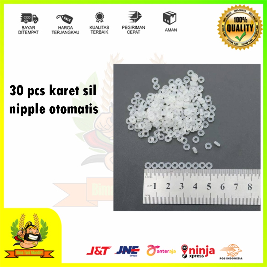 30 Pcs Karet sil nipel otomatis
