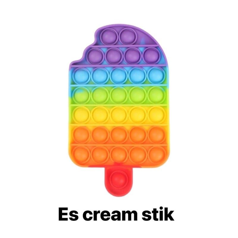 Mainan pop it murah popit Pop Its Square rainbow multicolor Fidget Toy Push bubble-1