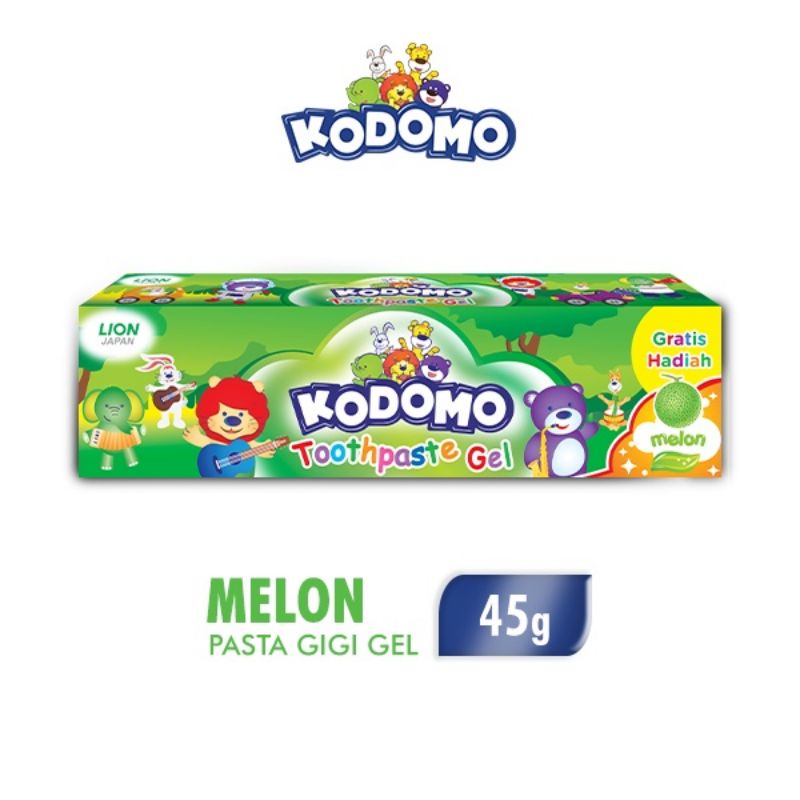KODOMO Pasta Gigi Melon Tube 45GR Kodomo Pasta Gigi Anak Gel Rasa Melon 45GR
