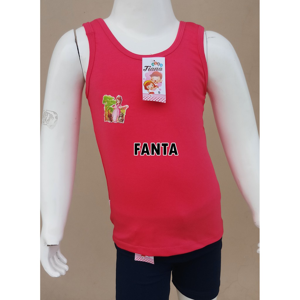 Tanktop/Singlet TALI BESAR TIANA Anak Perempuan 1-12 Tahun