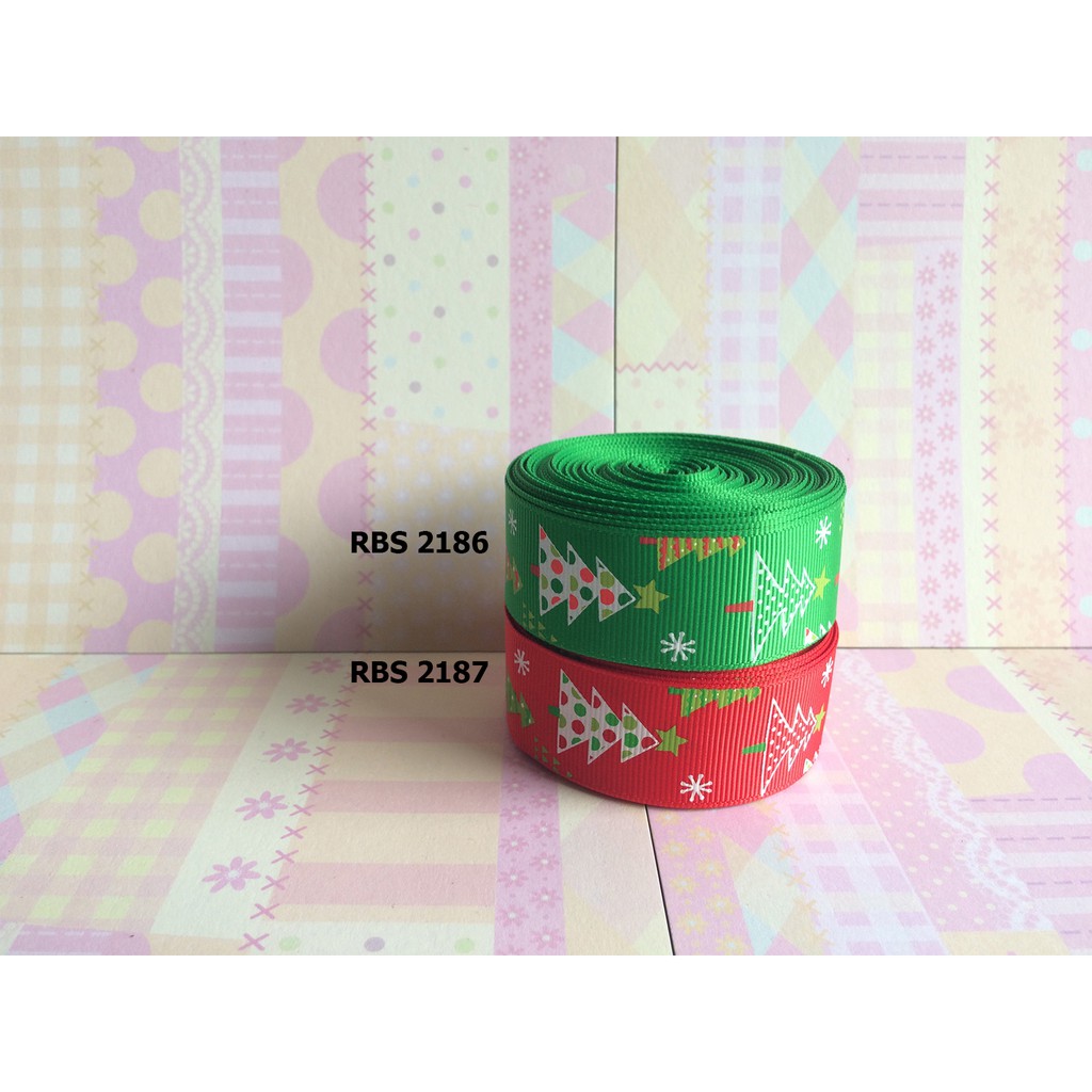

[10 YARD] PITA GROSGRAIN MOTIF NATAL SALE RBS 2186,2187