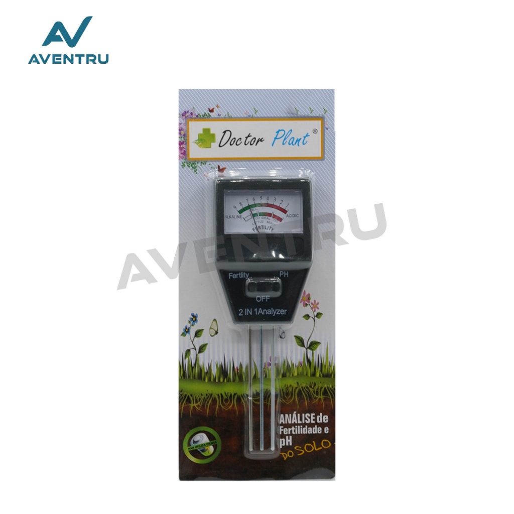 Soil Meter 2 in 1 pH and Fertility Tester with 3 Probes Ukur PH Tanah