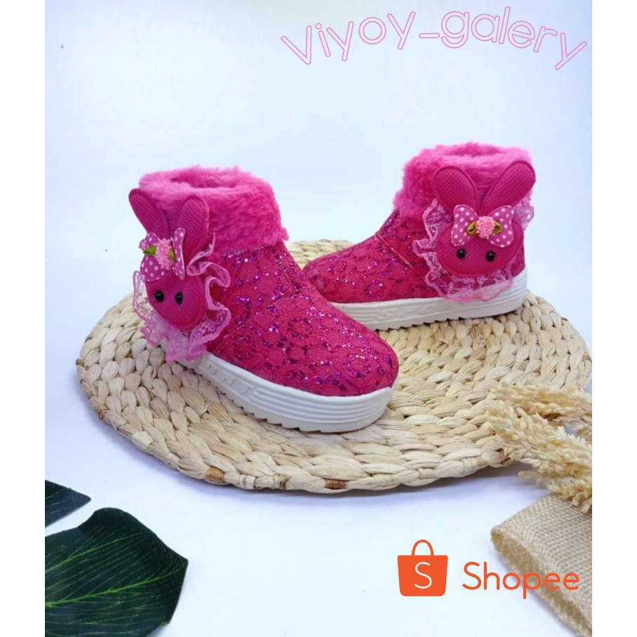 Sepatu anak Boot Bulu Sepatu Sneakers Anak perempuan Sepatu Anak 1-6 thn Murah