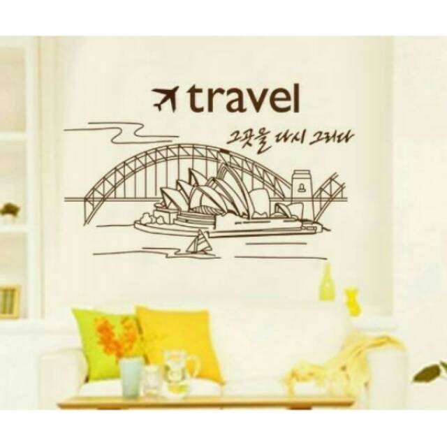Wallpaper stiker dinding motif kota sydney australia wallpaper sticker unik keren cantik premium