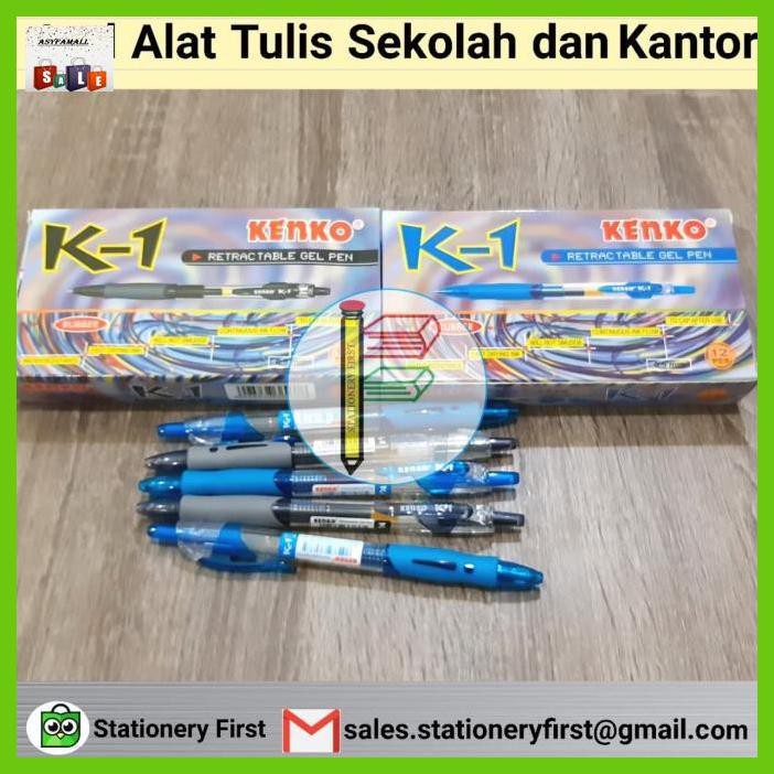 

Silutala- Pen Kenko K-1 Retractable Gel Pen - Hitam -Ori.