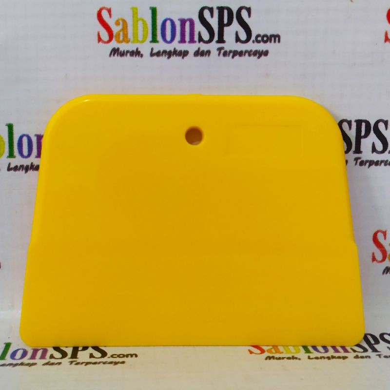 SCRAPPER KECIL KUNING PERSEGI ALAT PASANG STICKER KACA FILM