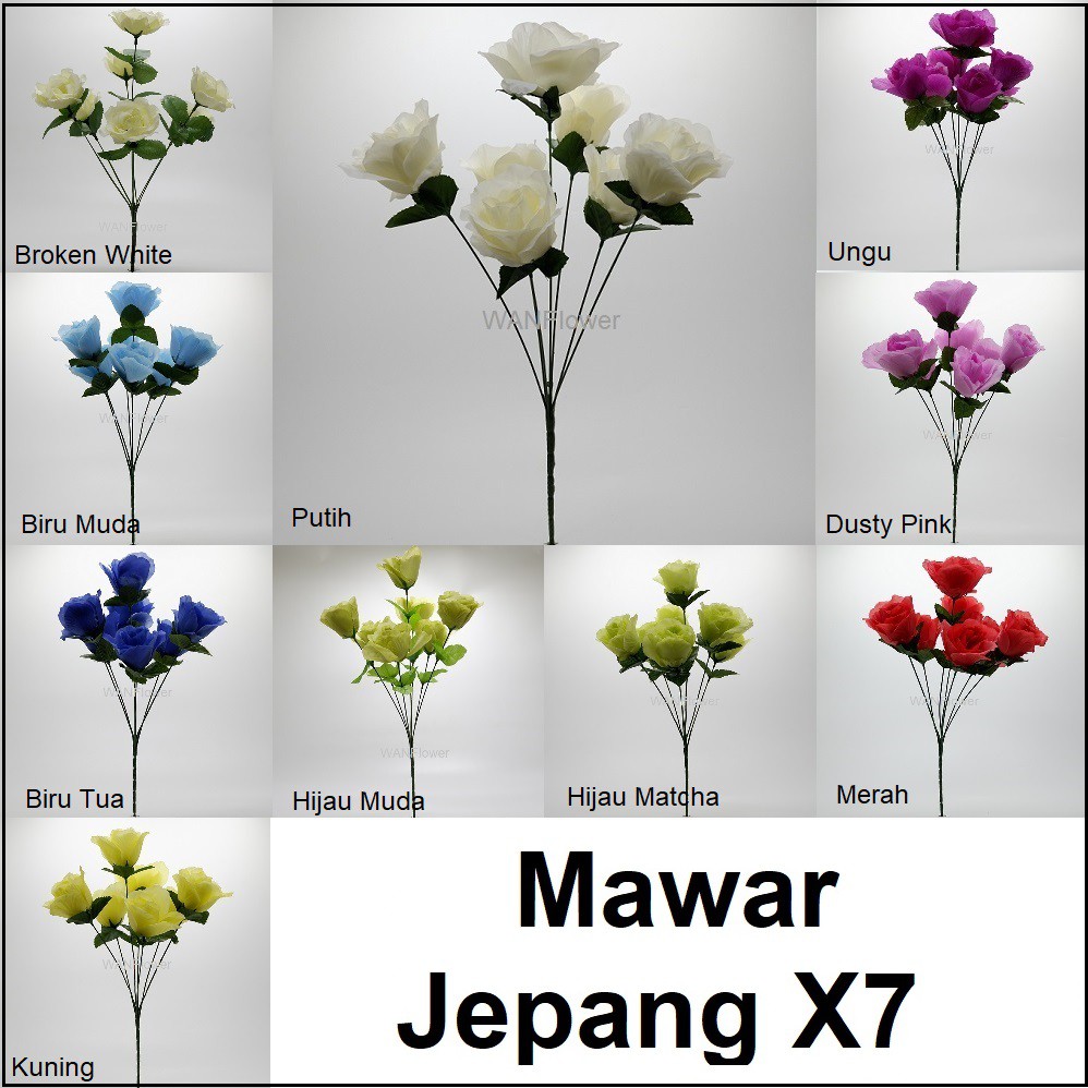 WANFLOWER Bunga Mawar Jepang X7 * ALL