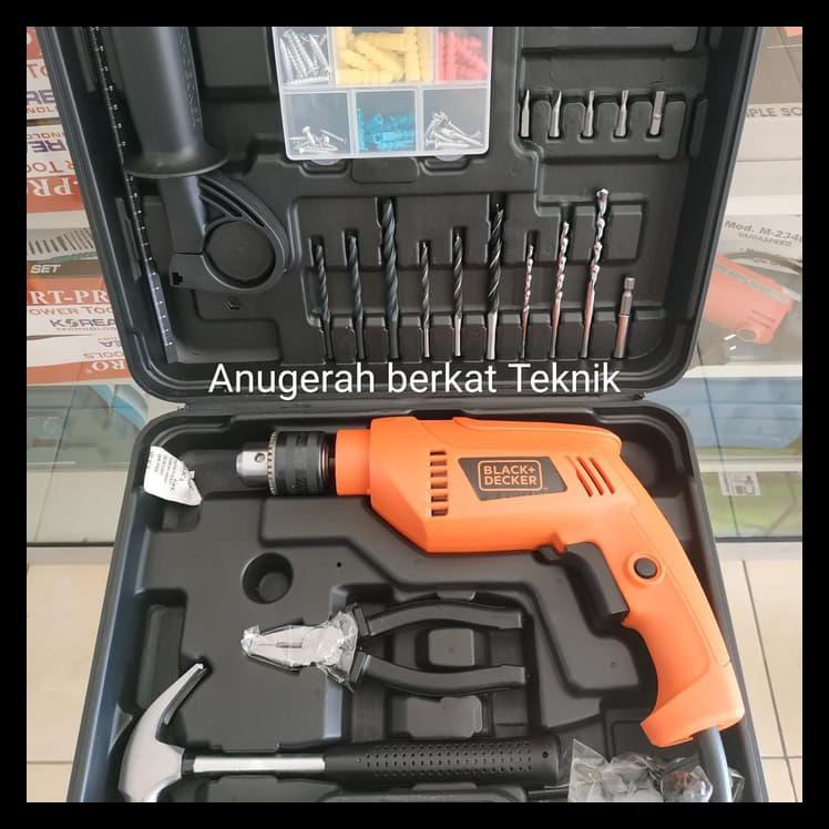 Paket Black Decker bor beton bor listrik asesoris mata bor lengkap