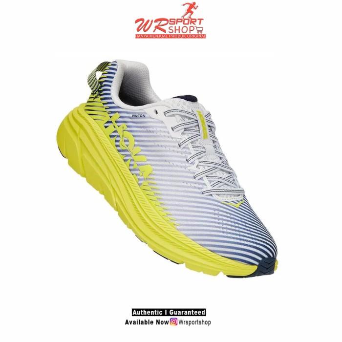 Perlengkapan Lari Hoka One One Rincon 2 Mens Running - Blanc De Blanc/Citrus Original
