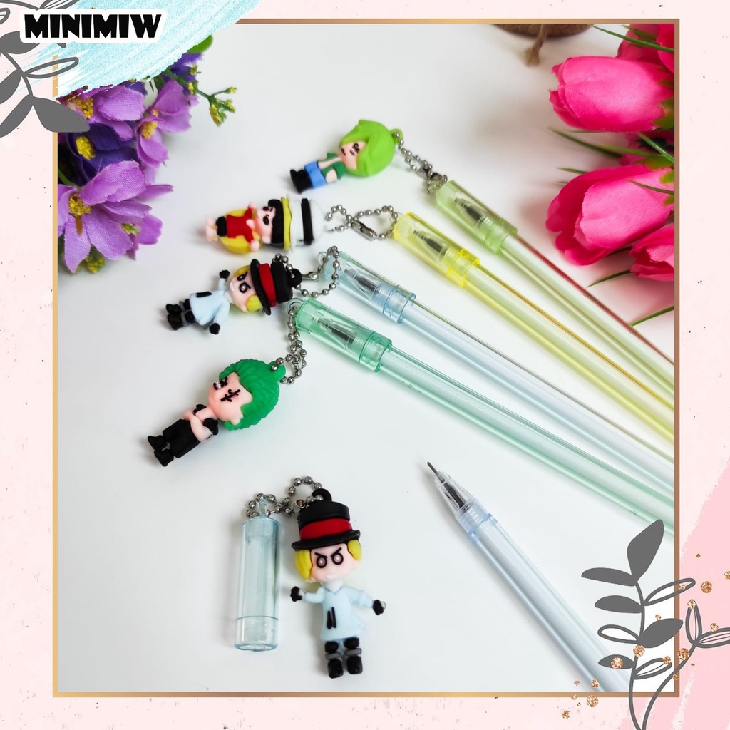 PULPEN GANTUNGAN ONE PIECE BOLPEN ANIME ALAT TULIS BOLPOIN UNIK IMUT PEN GEL KARAKTER PENA UNIK LUCU MURAH