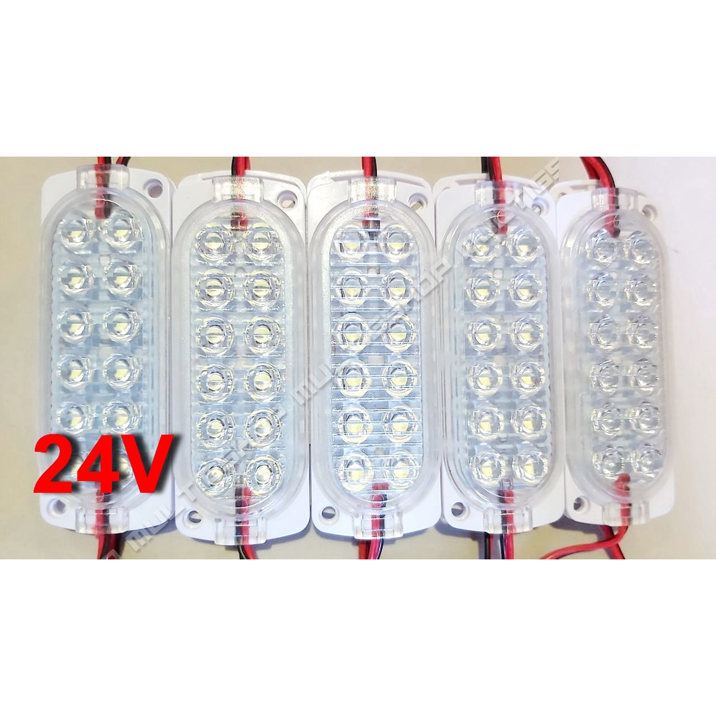 100pcs Modul 2835 12 LED 10438 Ultrasonic 24V  Kedip Strobo - Putih