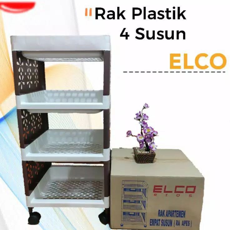 timiken rak apartemen plastik 4 susun elco