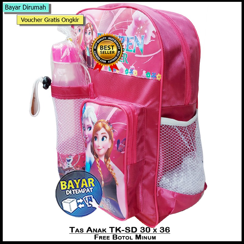 BERBONUS1 Tas Anak Perempuan ,Tas sekolah anak Tas anak Karakter lol Little Pony Frozen ,+botol